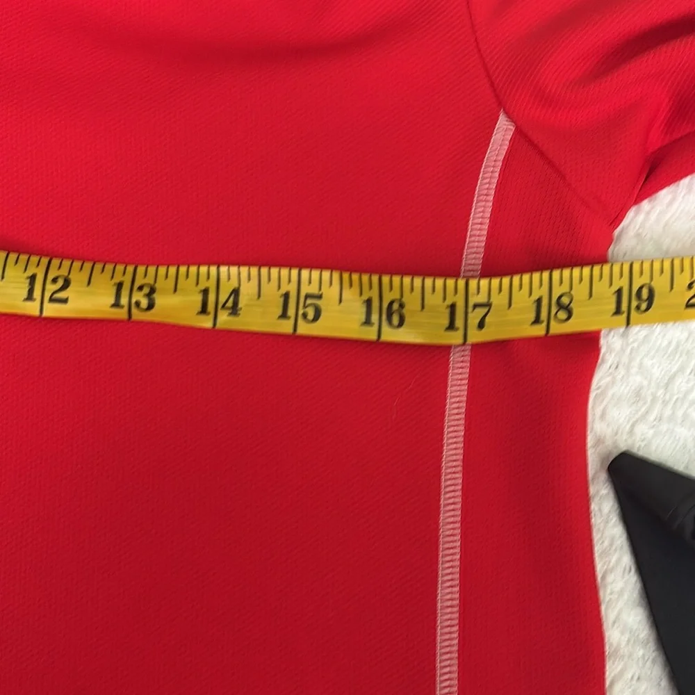 Nike women’s golf polo red with black sleeves slim fit